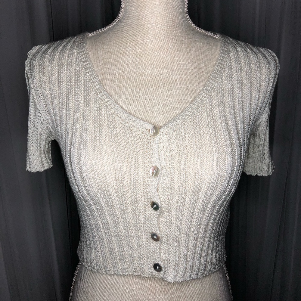 BooHoo Button-Up Cropped “Sweater”